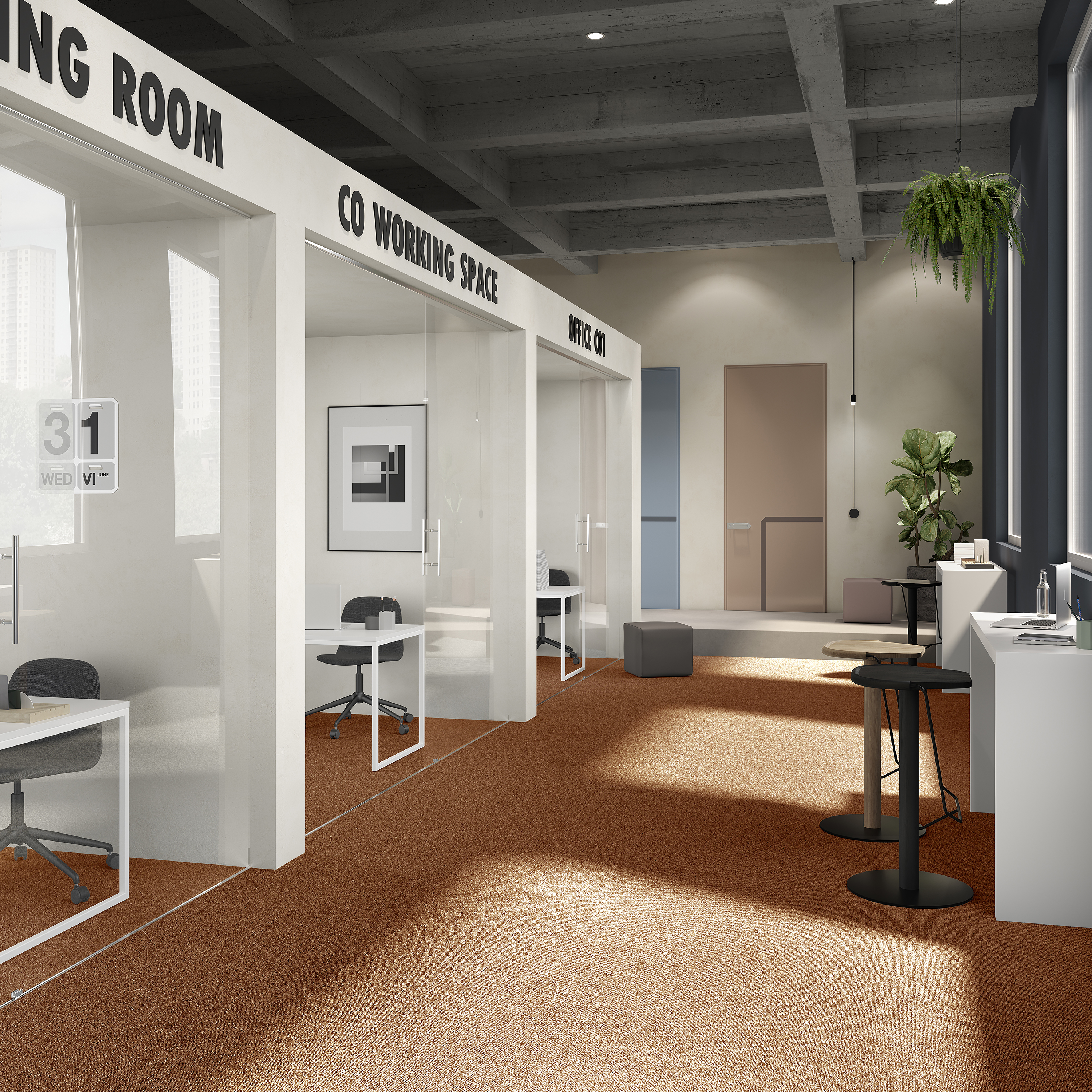 Ковровая плитка Medusa Tile 84 (500*500*5 мм) — купить в Курске