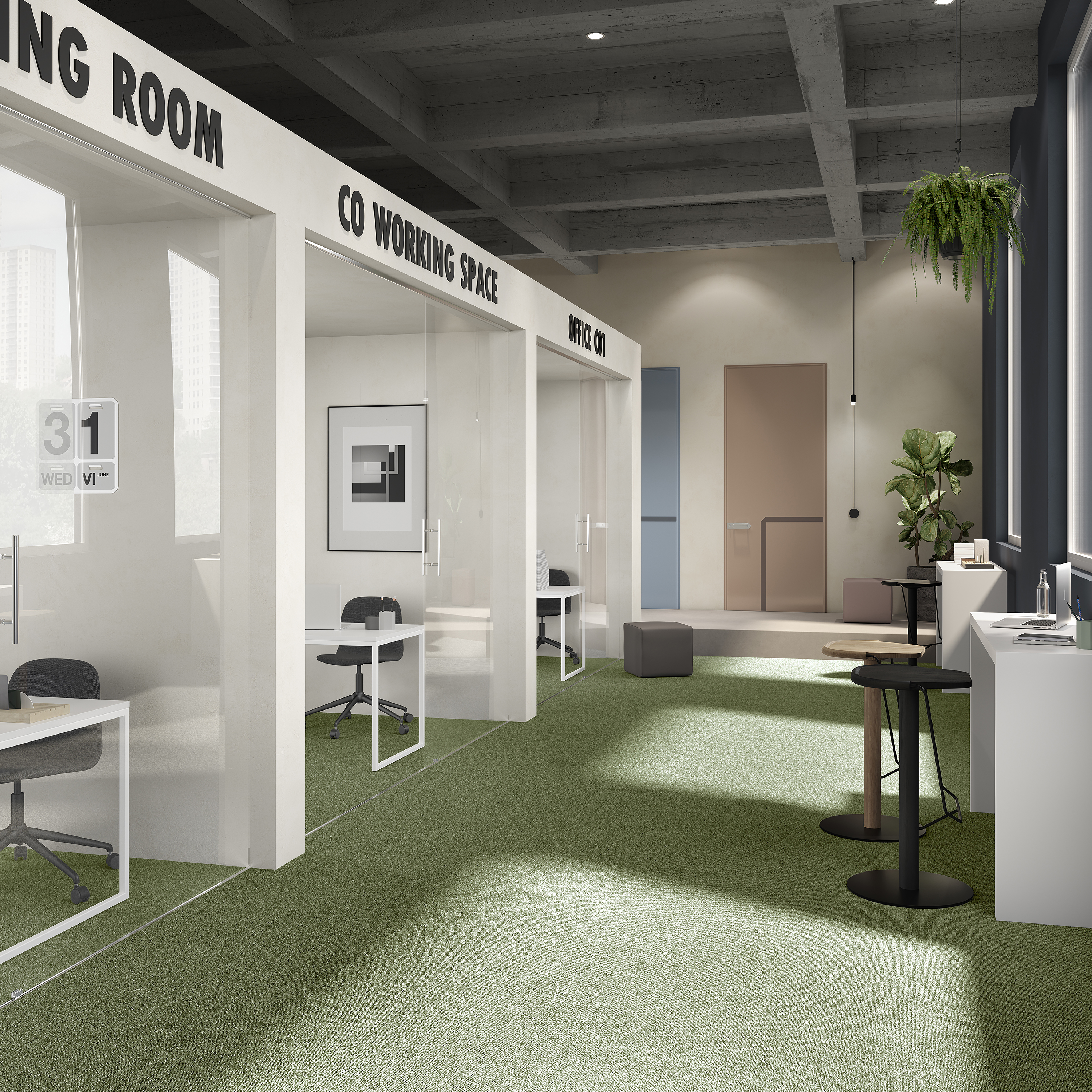 Ковровая плитка Medusa Tile 21 (500*500*5 мм) — купить в Курске