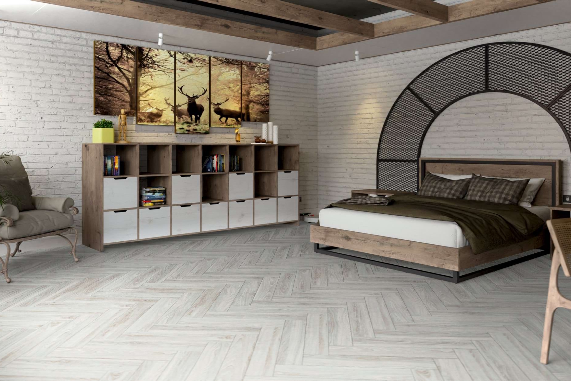 Инженерный паркет «Damy Floor» Ванильный (укладка елочкой) — купить в Курске