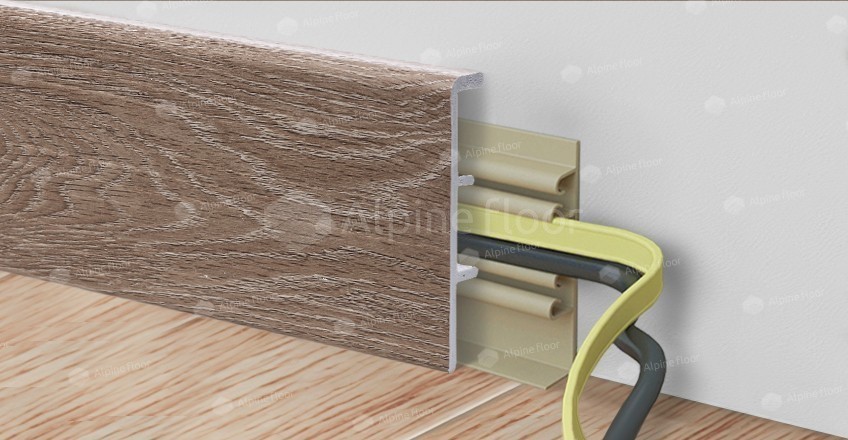 Напольный плинтус Rico Concept 80 Дуб каньон кремовый (2200*20*80 мм) — купить в Курске