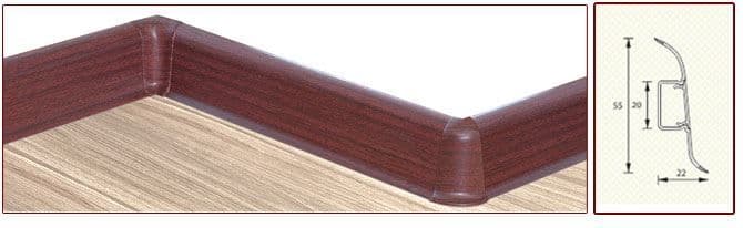 Плинтус "Идеал" пластиковый Комфорт Пробка (2500*22*55 мм) — купить в Курске