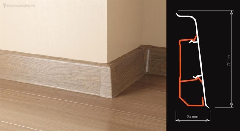 Плинтус "Arbiton" Indo Дуб Бурбон (2500*26*70 мм) — купить в Курске