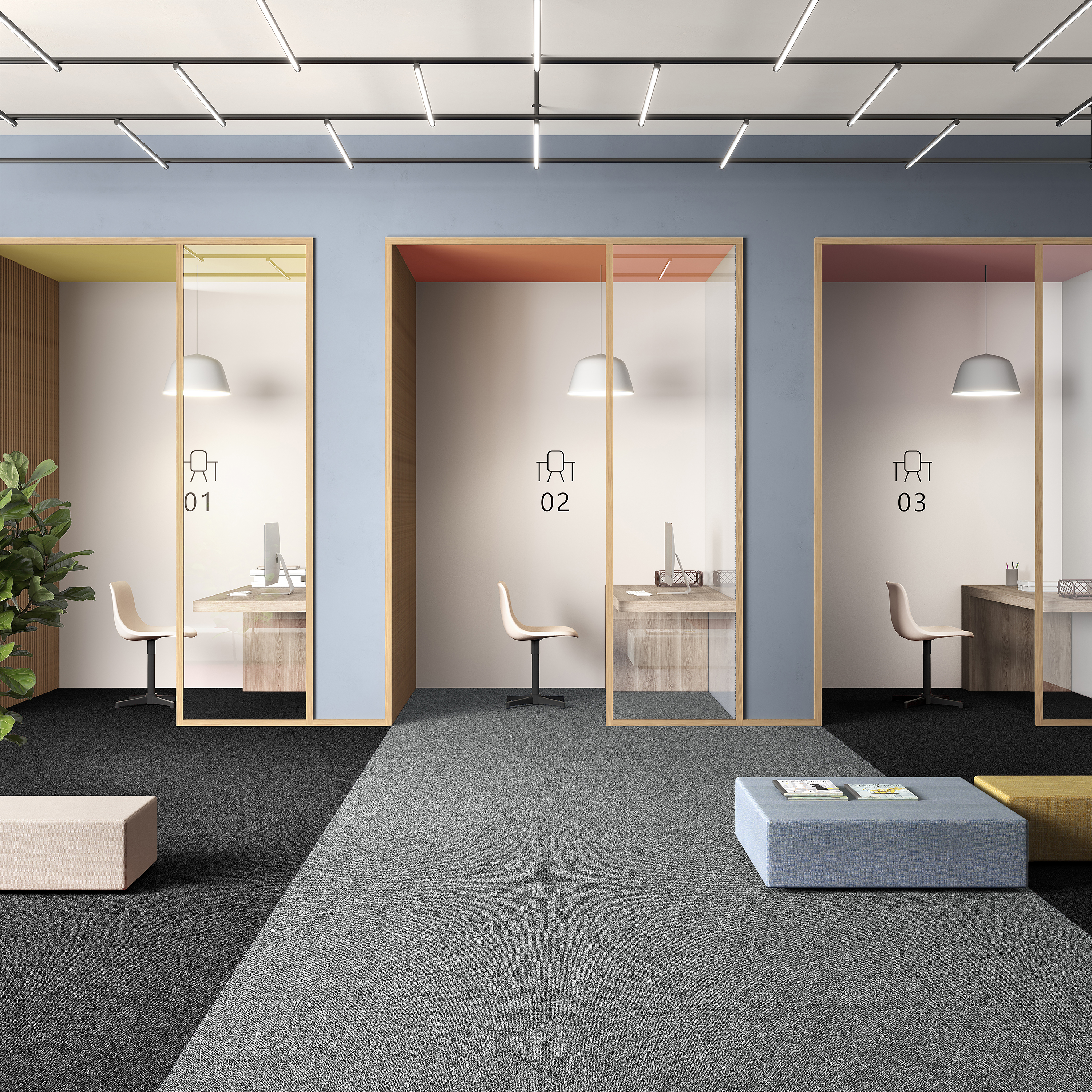 Ковровая плитка Medusa Tile 90 (500*500*5 мм) — купить в Курске